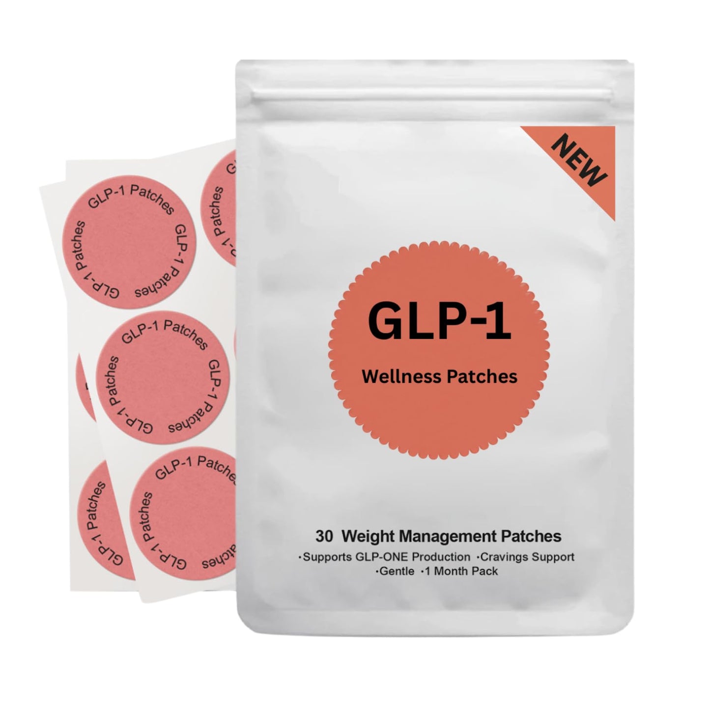 KoovDem GLP-1 Patches, 30 Count Natural Ingredients Cosmetic Patch